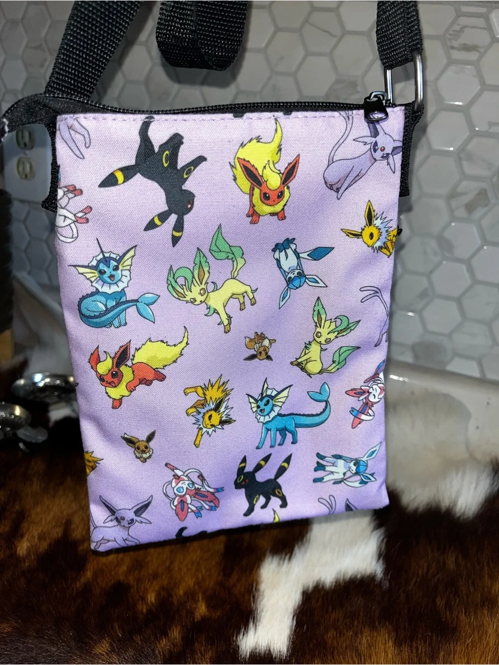 Auth Loungefly Pokemon Eevee Eeveelutions Passport Crossbody Bag Nintendo - Picture 2 of 7